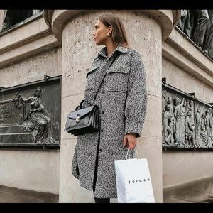 H&M Black Melange Shacket Blogger’s Favorite